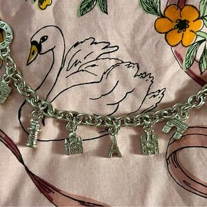 AGATHA PARIS heavy Paris souvenir charm bracelet rhodium & silver plated